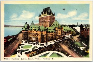 VINTAGE POSTCARD THE CHATEAU FRONTENAC HOTEL AT QUEBEC CITY CANADA c. 1920-25