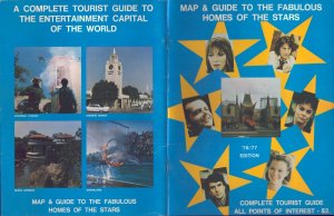1976 Map & Guide to the Fabulous Homes of the Stars   11 x 8