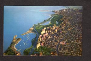 IL Lake Michigan Chicago Illinois City view Postcard Carte Postale