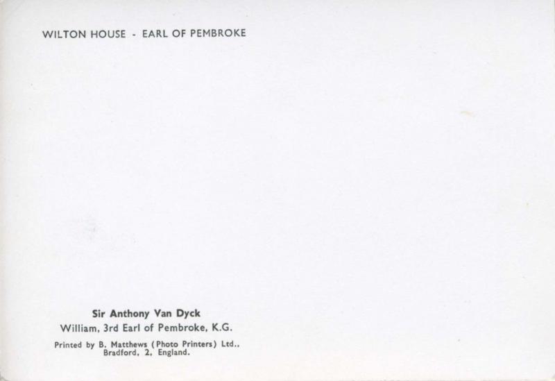 Sir Anthony Van Dyck Wilton House Earl Of Pembroke B. Matthews RPPC Postcard D28