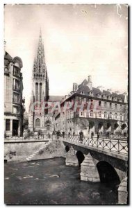 Old Postcard The Cathedral Quimper The old Eveche and the Quays