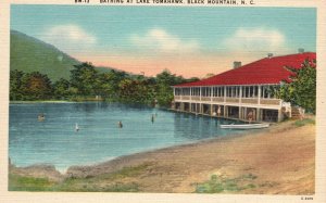 Vintage Postcard 1920's Bathing at Lake Tomahawk Black Mountain North Carolina