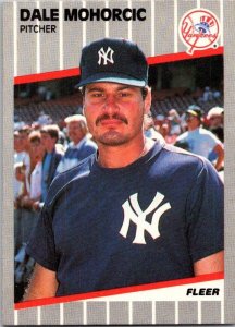 1989 Fleer Baseball Card Dale Mohoric New York Yankees sk21040