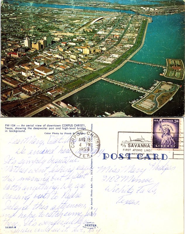 Aerial View of Downtown Corpus Christi, Texas 