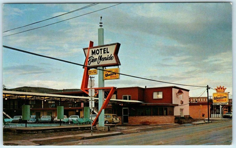 ALPINE, Texas TX  Roadside MOTEL BIEN VENIDO ca 1960s Brewster County Postcard