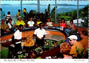 St Thomas, Virgin Islands SUNKEN BAR~BARTENDERS Mountain Top Hotel  4X6 Postcard