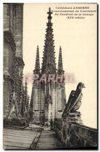 Old Postcard Cathedral of Amiens Coronation Buttress of the Barn Cardinal