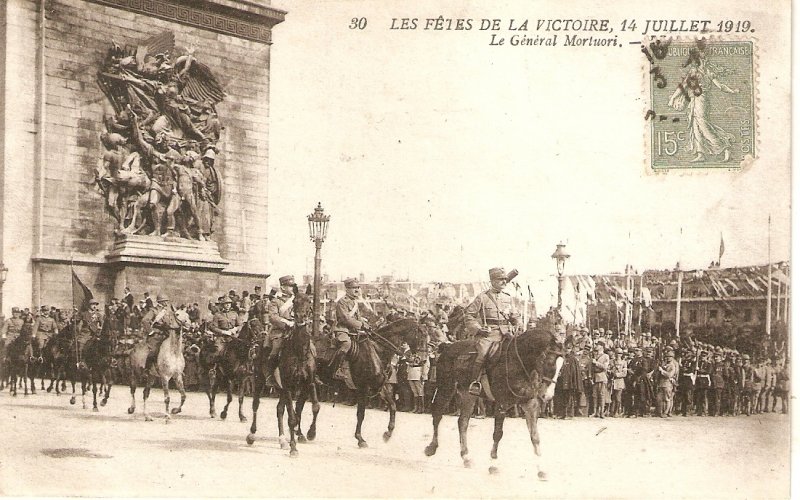 Fetes de la VictoirieGeneral Pershing Horses Old vintage French PC