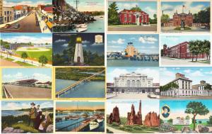 Large Lot of 800 Linen and Older Vintage US Postcards 1900s-1950s 95% Unused