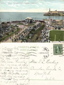 cuba, HAVANA, Malecon and Morro Castle (1910) Postcard