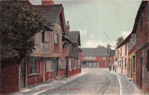 TARRING nr WORTHING SUSSEX UK GEORGE & DRAGON PUB SIGN POSTCARD 1906 PSTMK