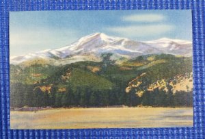 Vtg Sierra Blanca White Mountain Ruidoso Hwy West of Roswell NM Linen Postcard