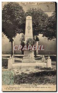 Old Postcard War of 1870 Army bins Gatinais The high monument to the memory o...