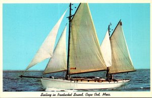 Massachusetts Cape Cod Sailing In Natucket Sound Ketch Ayuthia Of Hyannis