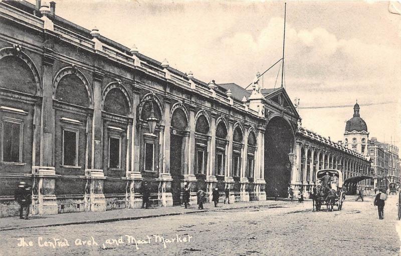 UK London  West market Meat Market scene Central Arch
