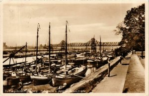 CPA AK Duisburg- Ruhrort- Hafenpartie u. Admiral Scheer Brucke GERMANY (900997)