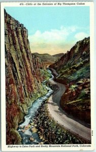 M-6388 Cliffs at the Entrance of Big Thompson Cañon Colorado