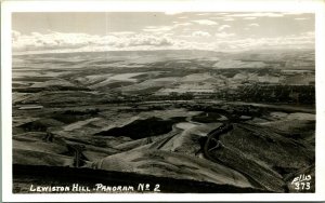 RPPC Lewiston Hill Panorama No 2 Idaho ID UNP 1940s Postcard Elllis Photo 373 B1