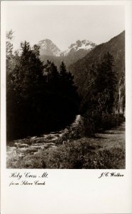 Holy Cross Mountain from Silver Creek BC British Columbia JC Walker Postcard F90