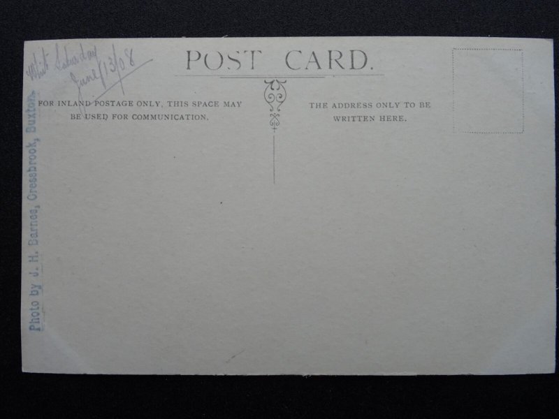 Buxton CRESSBROOK VILLAGE Upper Cottages c1908 RP Postcard by J.H. Barnes