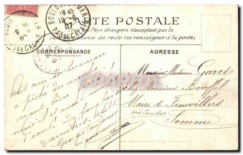 Old Postcard Wimereux Gros Temps Rochette