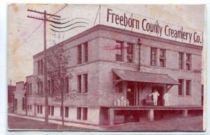 Freeborn County Creamery Co Albert Lea Minnesota 1910 advertising postcard