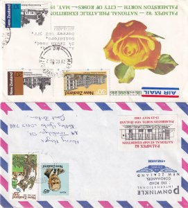 Palmerston 82 City of Roses Ngata New Zealand 2x First Day Cover s