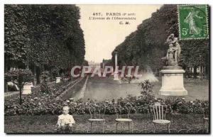 Paris Old Postcard L & # & # 39avenue of 39observatoire