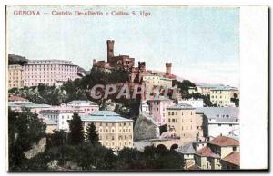 Old Postcard Genova Castello De Albertis e Collina S Ugo