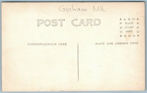 GORHAM ME HIGH SCHOOL ANTIQUE REAL PHOTO POSTCARD RPPC