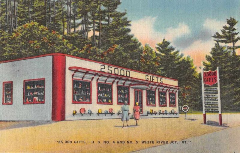 White River Junction Vermont Gift Shop Roadside America Postcard JJ649559