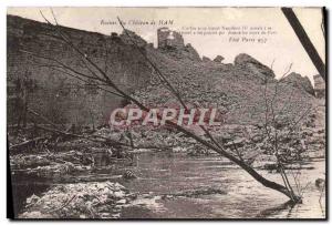 Postcard Ancient Ruins Ham Chateau