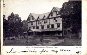 McLean Seminary, Simsbury CT Undivided Back c1905 Vintage Postcard P44