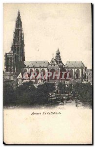 Old Postcard Antwerp Cathedral