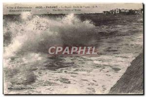 Old Postcard Parame La Digue Study Of Wave