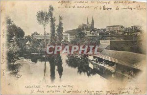 Old Postcard Chartres Vue Prize du Pont Neuf Lavoir (1900 card)