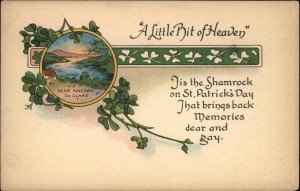 St Patrick's Day Kincora Ireland Little Bit of Heaven c1910 Vintage Postcard