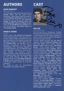 Fra Fee of Les Miserables Film Hand Signed Irish Fix Theatre Programme