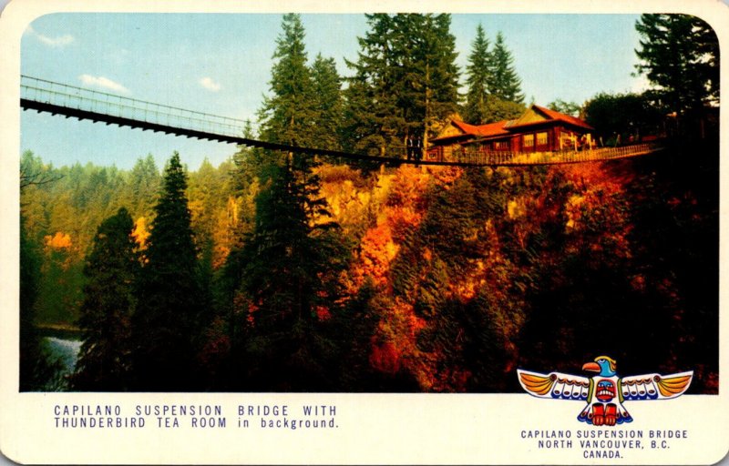 Canada North Vancouver Capilano Suspension Bridge With Thunderbird Tea Room