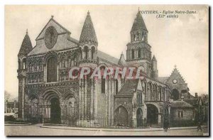 Old Postcard Poitiers Church of Our Lady