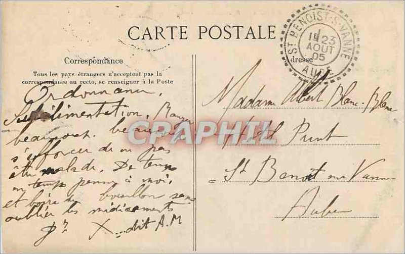 Old Postcard Melun Pointe lIle and Central House