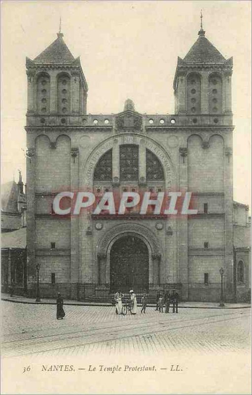 Old Postcard Nantes The Protestant Temple