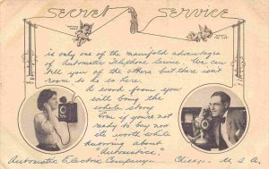 Automatic Electric Telephone SecretService Chicago Illinois Advertising postcard