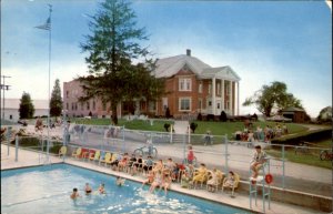 Galion OH Ohio Crawford County Children's Home Pool c1950-60s Vintage Postcard