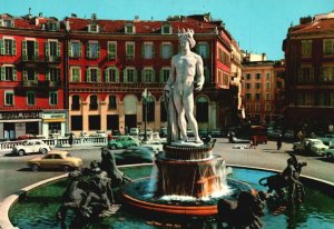 Postcard Place Massena La Fontaine Du Soliel Cote D'Azur Nice France