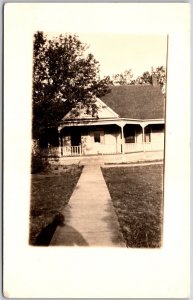 Old House Grounds Passageway Through The Building  RPPC Real Photo Postcard