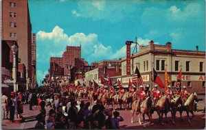 Annual Stock Show Rodeo Parade Fort Worth Texas Vintage Postcard C210