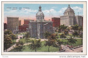 Court House and Vicinity,  Peoria,  Illinois,  PU_1943