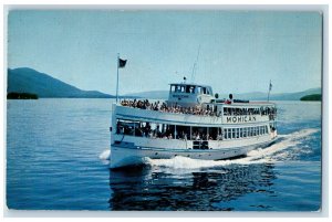 View Of MV Mohican Big Ship Boat Lake George New York NY Vintage Postcard