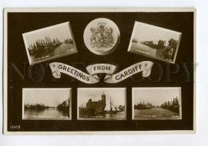 3132785 UK GREETINGS from CARDIFF Vintage photo collage PC